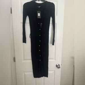 Fashion Nova Black Long Sleeve Dress